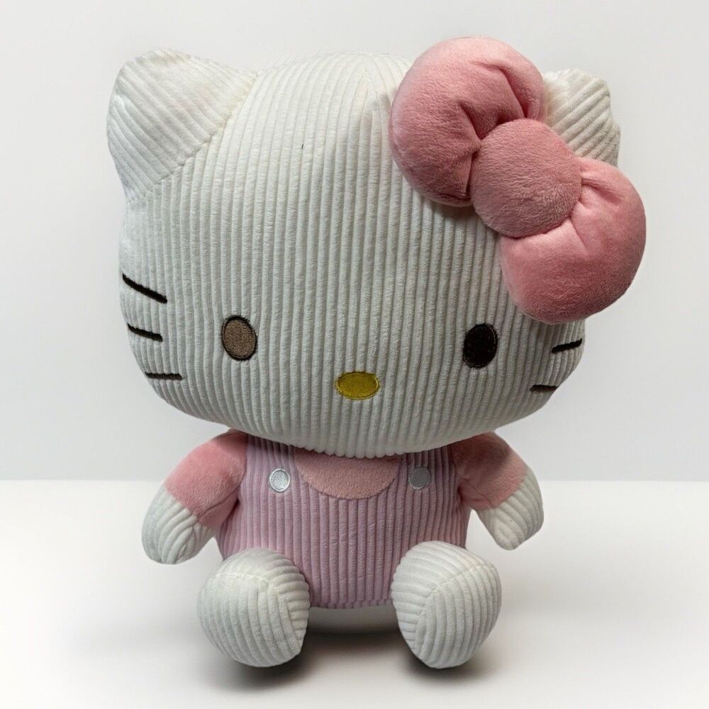 Hello Kitty 11” Corduroy Plush Light Pink Sanrio NWT 2025 Cute Soft Doll